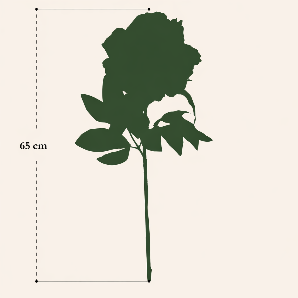 Zijden Pioenrozen Lichtroze (5stuks) - H 65 cm