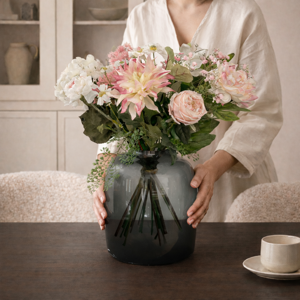 Kunstboeket Pastel Essence - H 40 cm