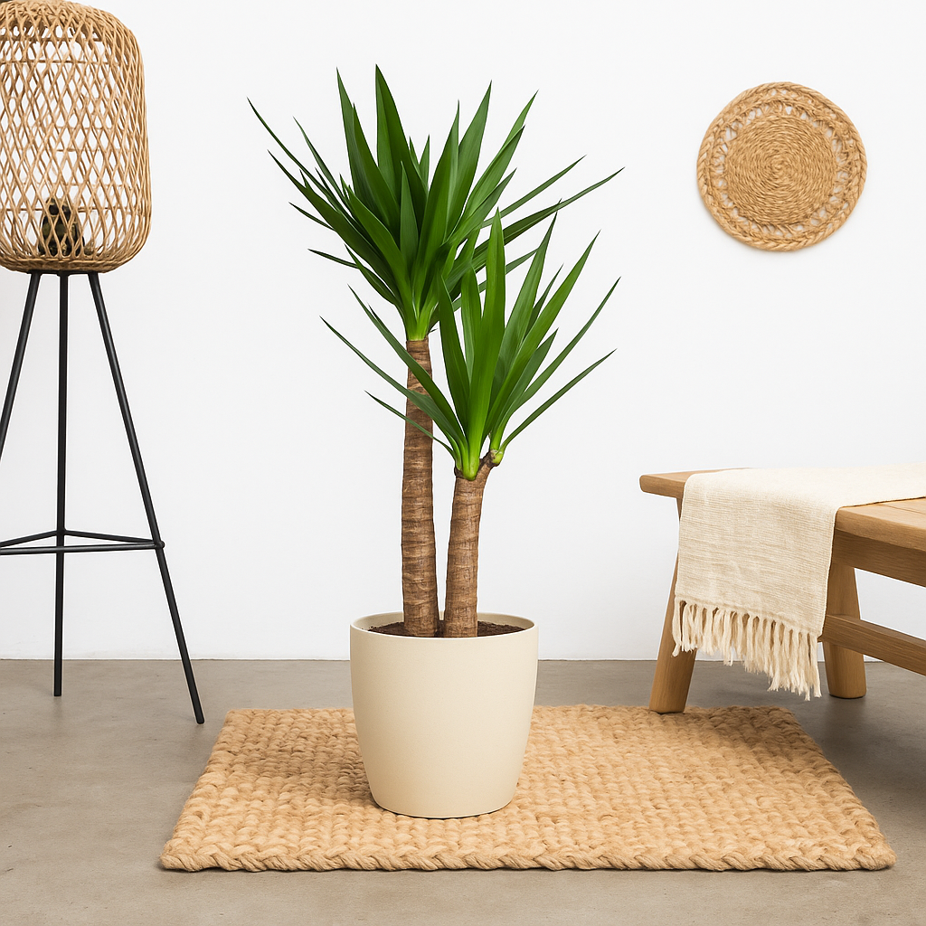 Yucca Elephantipes Incl. Viber wit - H 90cm - Ø21