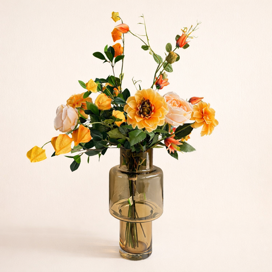 Kunstboeket Pretty Orange - H 80 cm