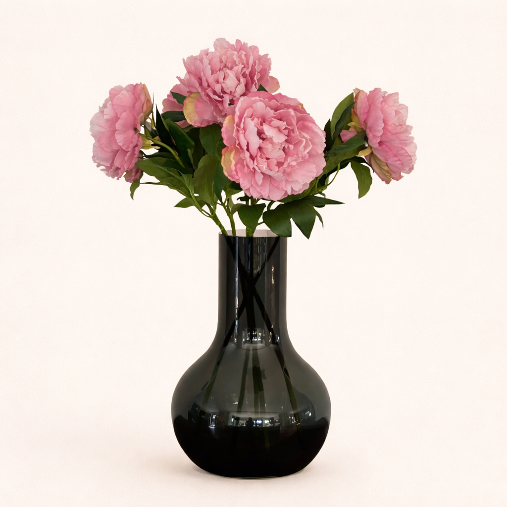 Zijden Pioenrozen Lichtroze (5stuks) - H 65 cm