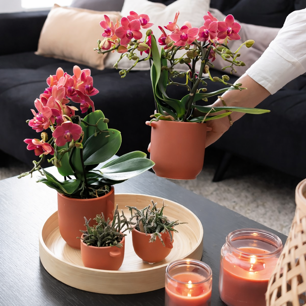 COMBI DEAL 2 Rode Maroc Orchideeën - Ø9cm