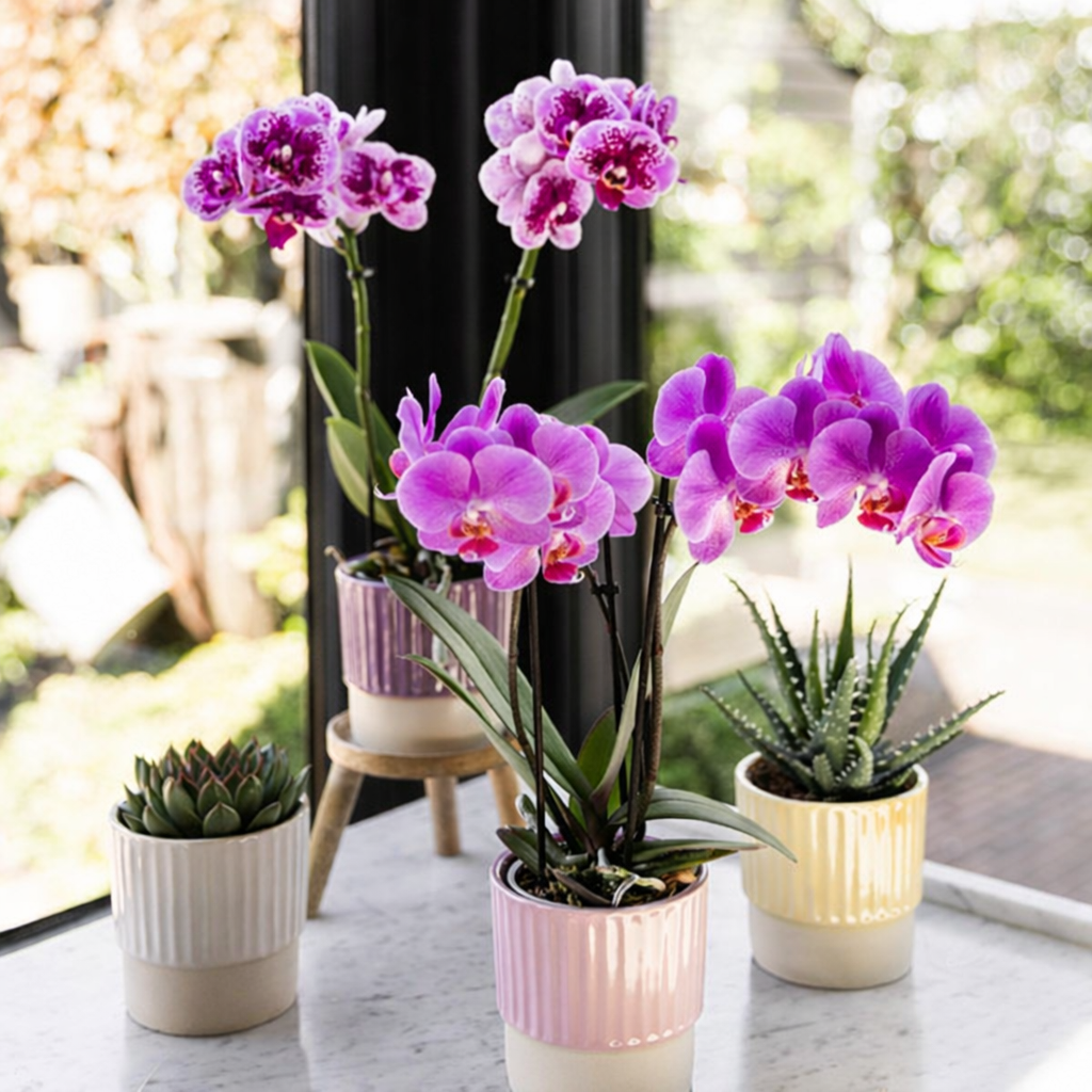 Paars/Roze Orchidee Madrid - Ø9cm