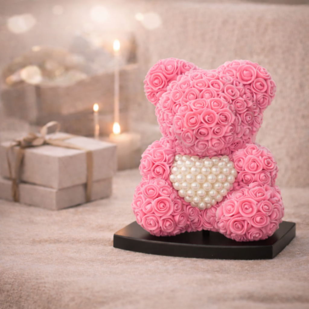 Love Bear Deluxe Roze Met Diamanten Hart
