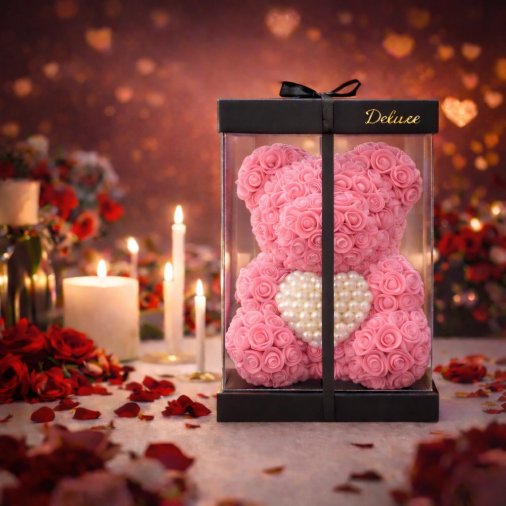 Love Bear Deluxe Roze Met Diamanten Hart