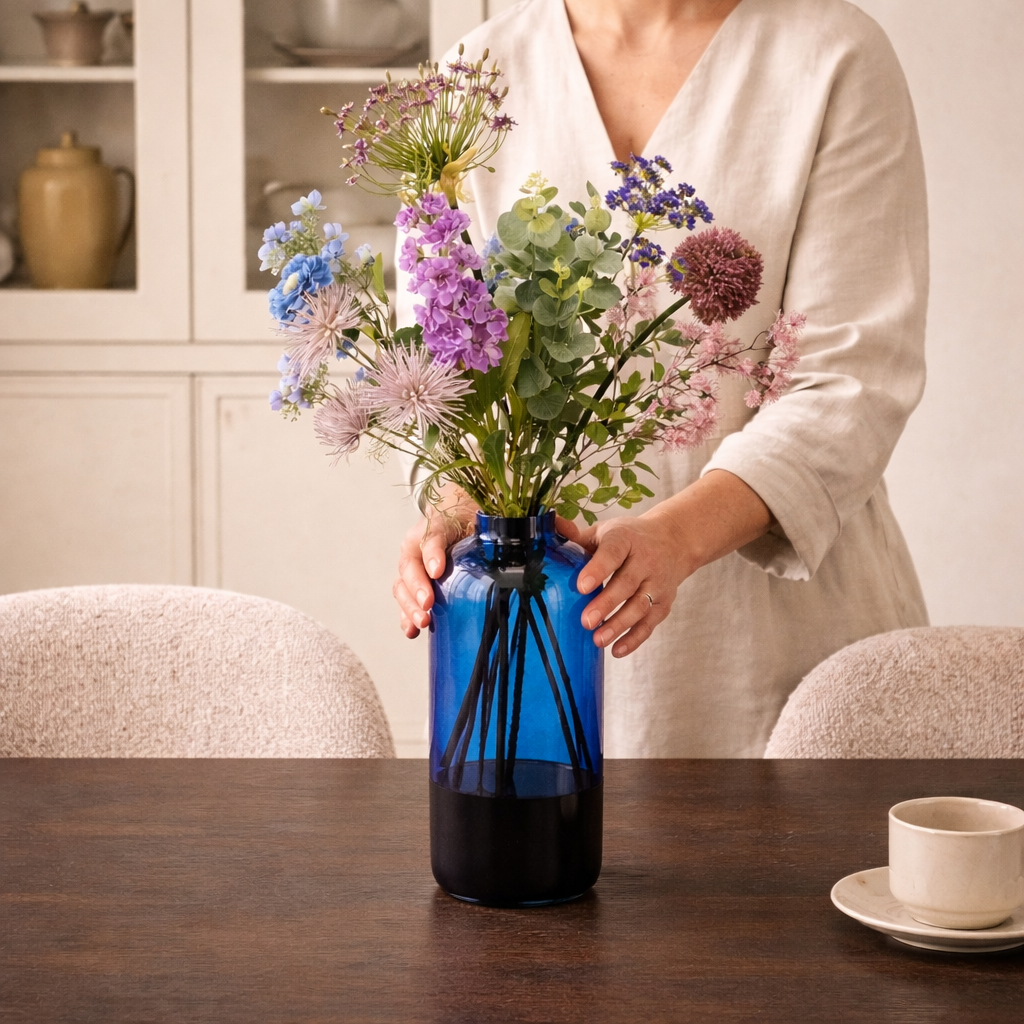 Kunstboeket Pastel - H 90 cm