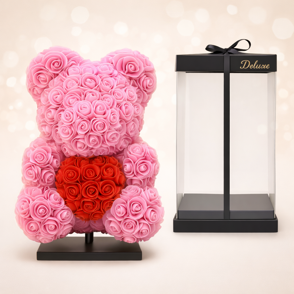 Love Bear Deluxe Lichtroze Met Rode Hart
