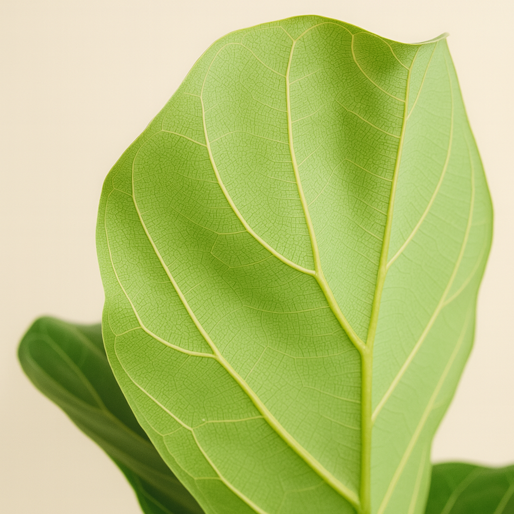 Ficus Lyrata Incl. Mand Sofia naturel - H 80 cm - Ø 21 cm