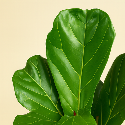 Ficus Lyrata Incl. Mand Sofia naturel - H 80 cm - Ø 21 cm