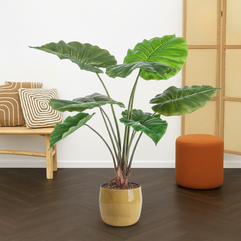 Kunstplant Alocasia (Olifantsoor) - H 70 cm