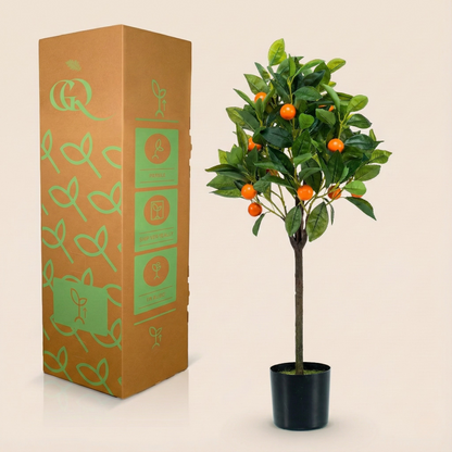 Kunstplant Citrus Sinensis (Sinaasappelboom) - H 75 cm