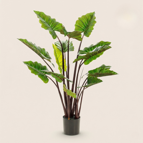 Kunstplant Colocasia Pink China (Olifantsoor) - H 130 cm
