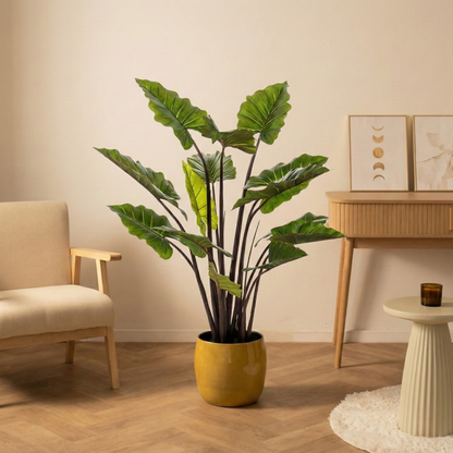 Kunstplant Colocasia Pink China (Olifantsoor) - H 130 cm