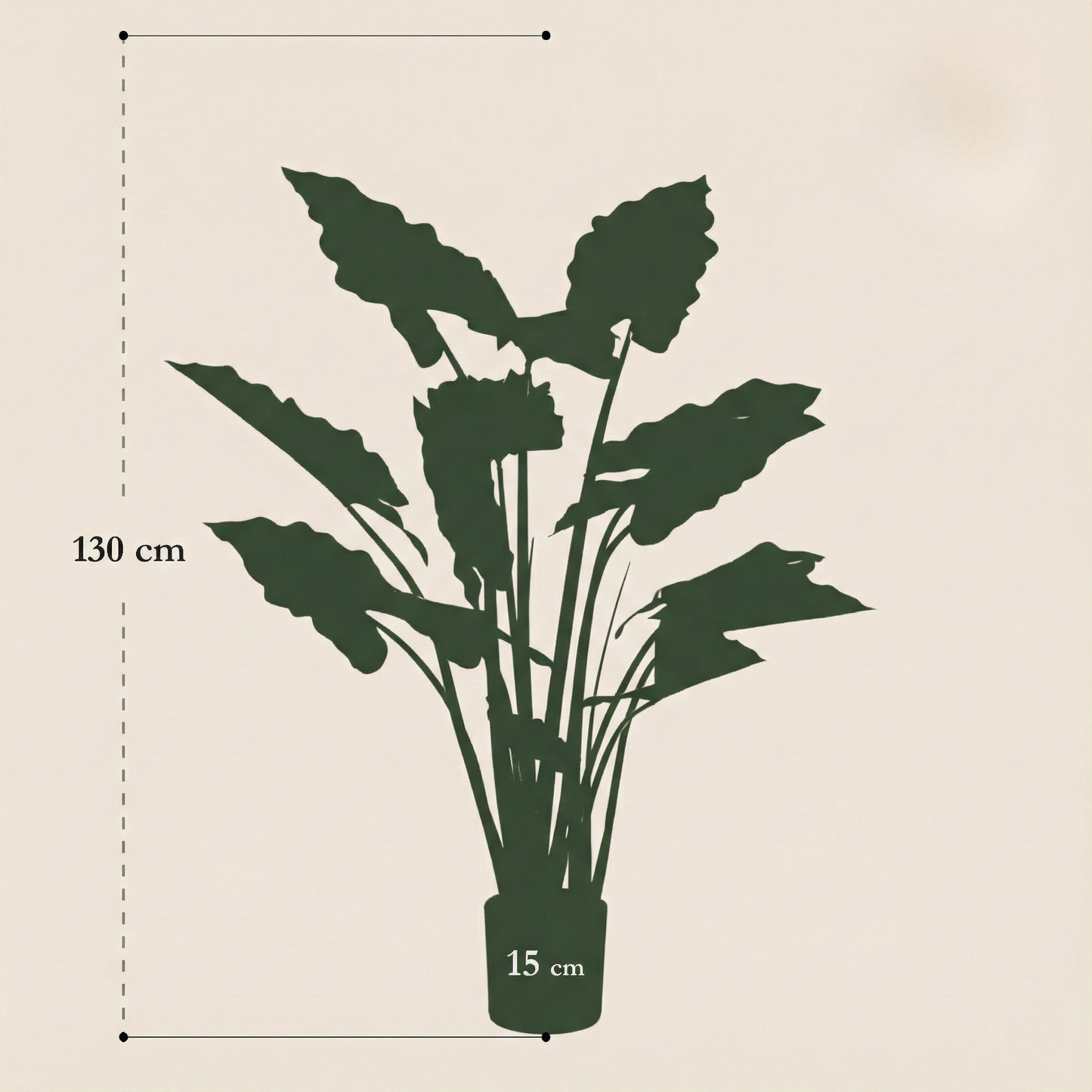 Kunstplant Colocasia Pink China (Olifantsoor) - H 130 cm