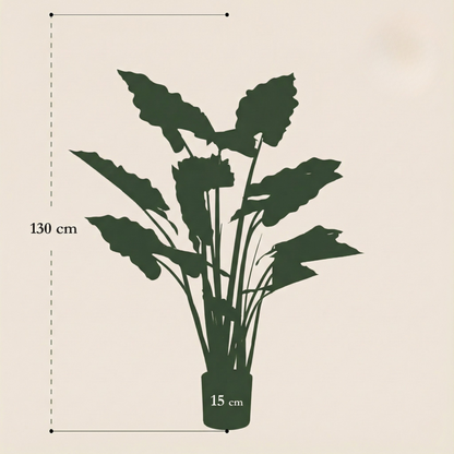 Kunstplant Colocasia Pink China (Olifantsoor) - H 130 cm