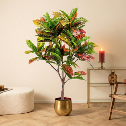 Kunstplant Croton Codiaeum (Wonderstruik) - H 120 cm