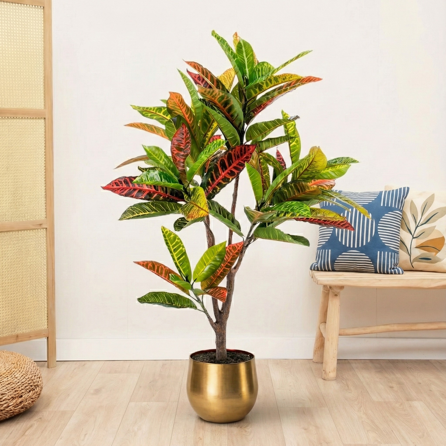 Kunstplant Croton Codiaeum (Wonderstruik) - H 120 cm