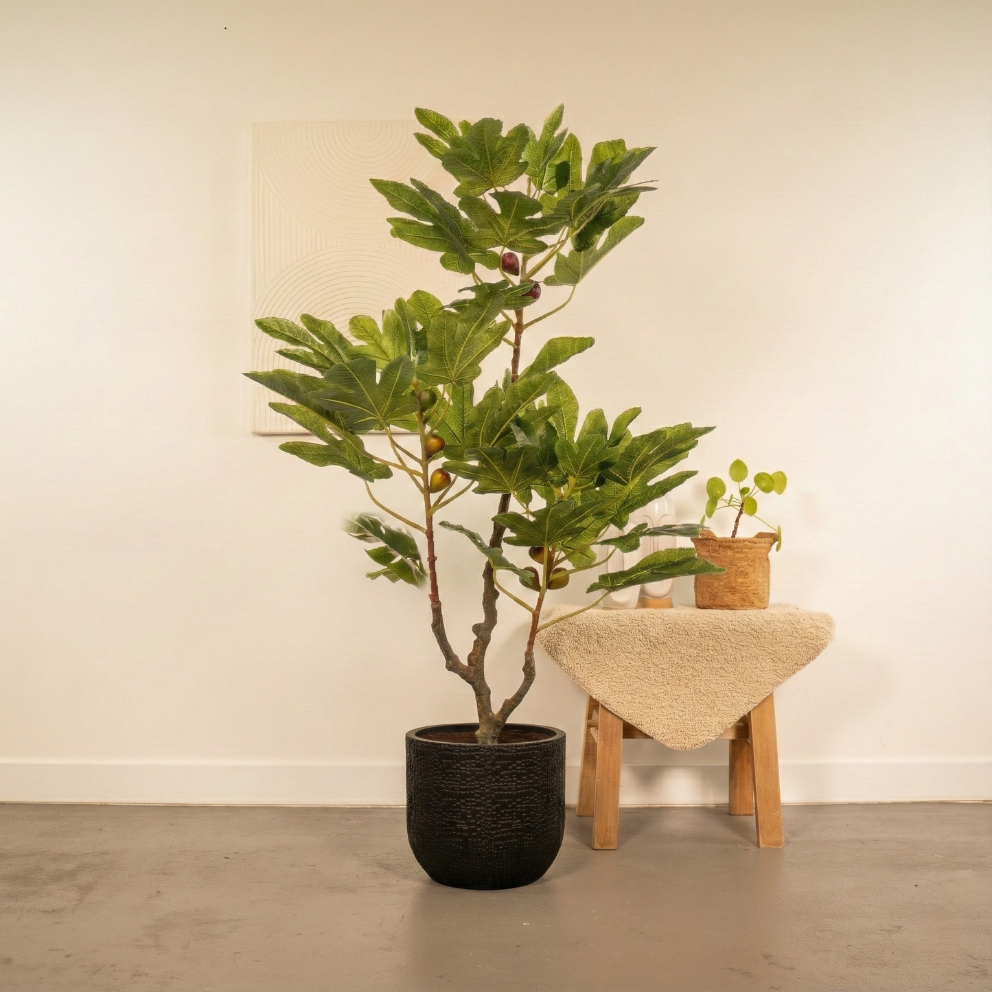 Kunstplant Ficus Carica (Vijgenboom) - H 95 cm