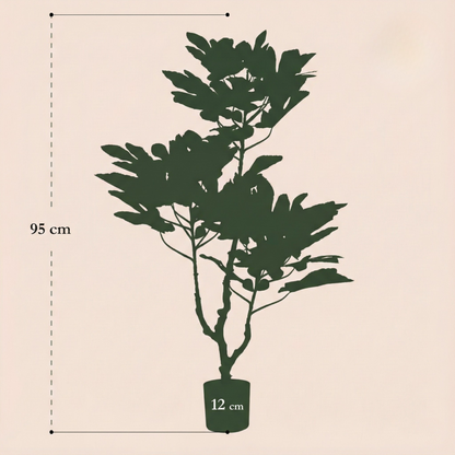 Kunstplant Ficus Carica (Vijgenboom) - H 95 cm
