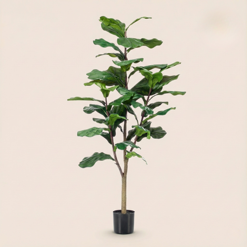Kunstplant Ficus Lyrata (Tabaksplant) - H 120 cm