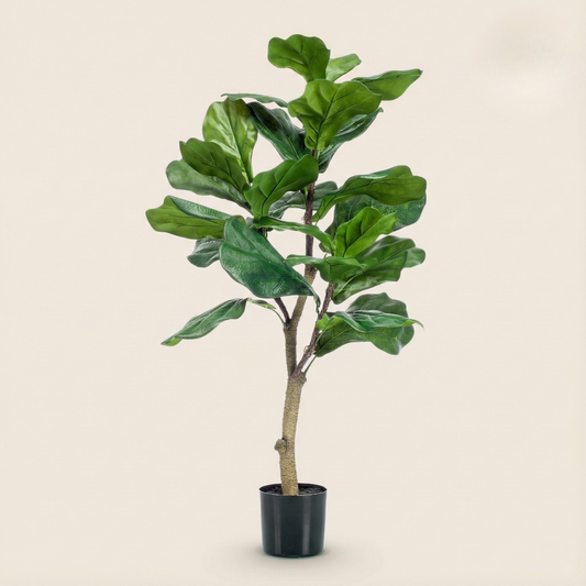 Kunstplant Ficus Lyrata (Tabaksplant) - H 90 cm