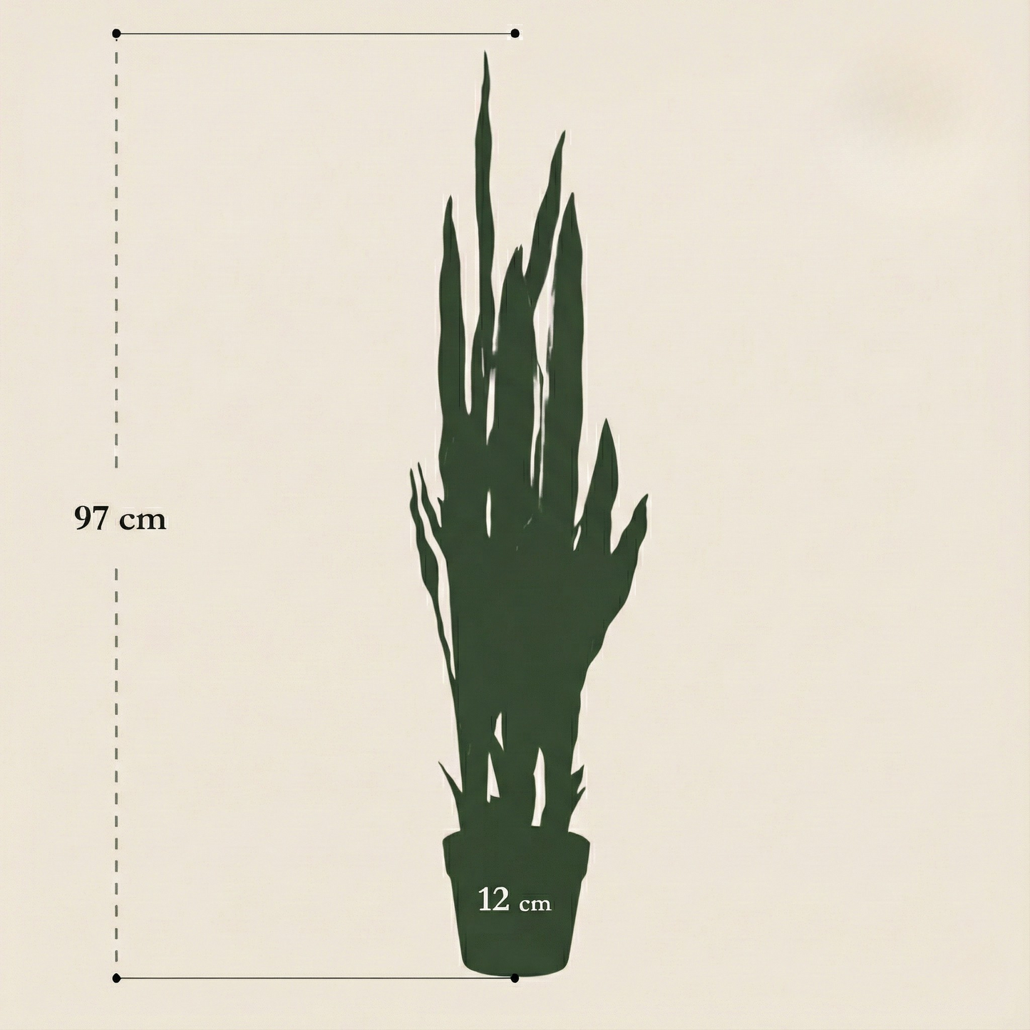 Kunstplant Sanseveria Trifasciata  (Vrouwentong) - H 97 cm