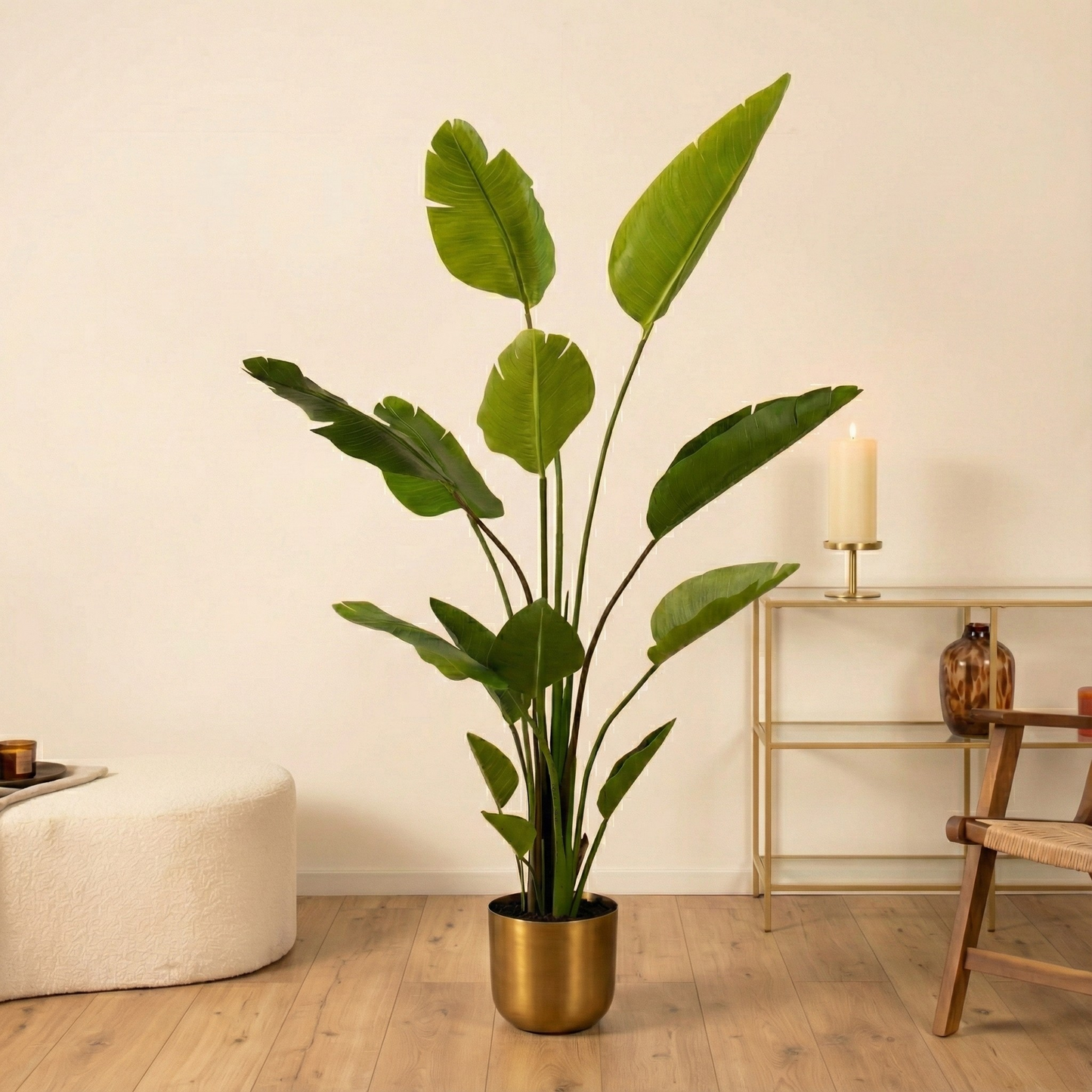Kunstplant Strelitzia Nicolai (Paradijsvogelbloem) - H 190 cm