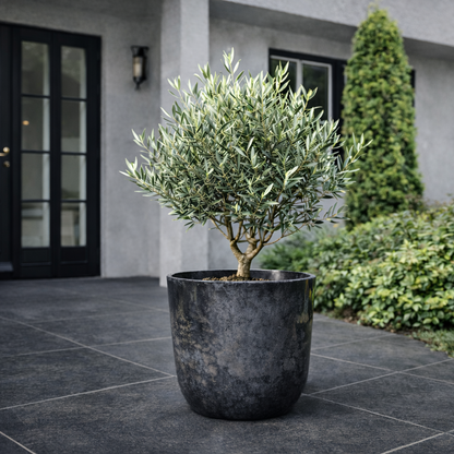 Pot Palerno Marble Grijs - D 27 cm