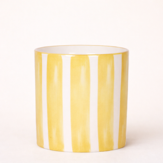 Sierpot Stripe Geel - D 9 cm