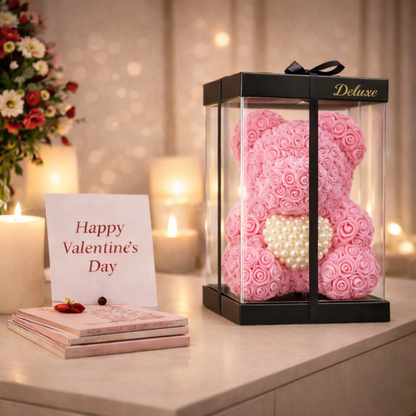 Love Bear Deluxe Lichtroze Met Diamanten Hart