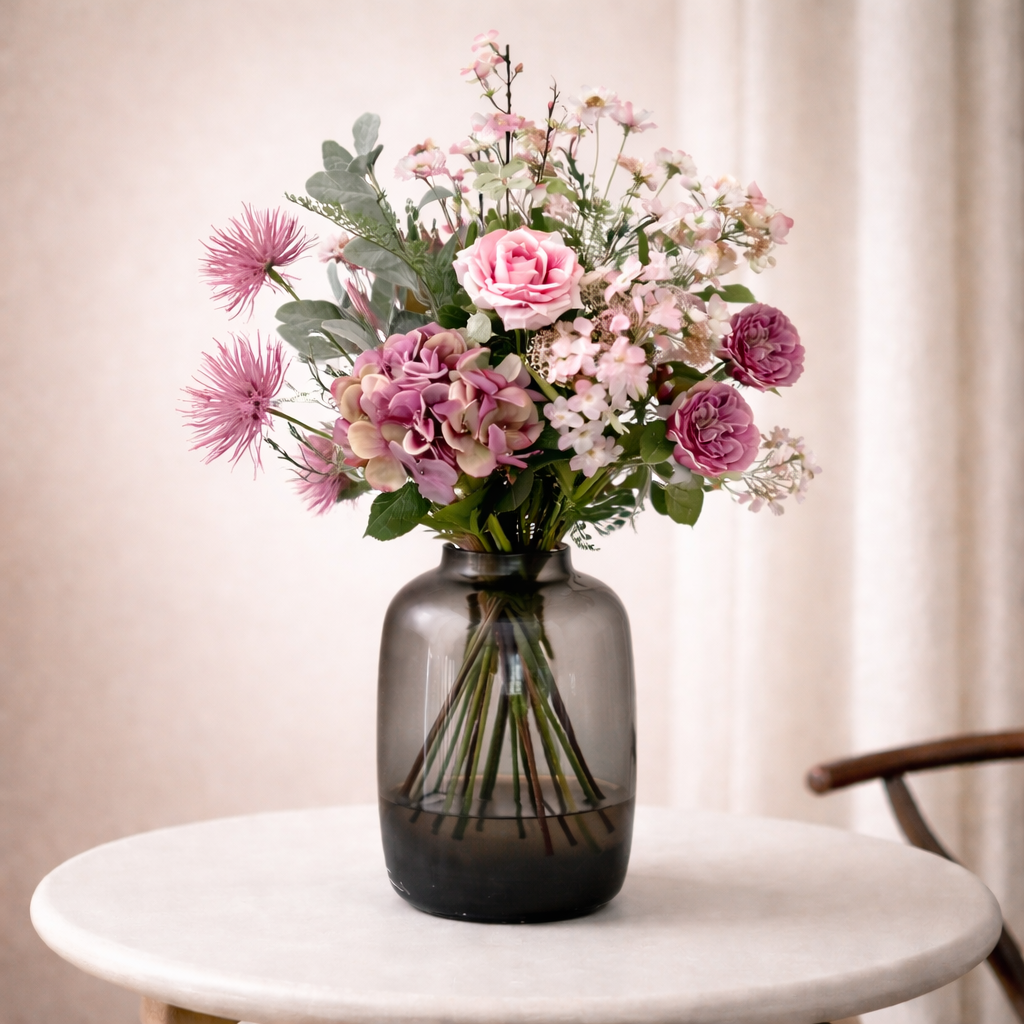 Kunstboeket Pretty Pink - H 89 cm