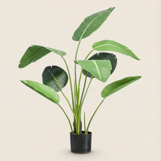 Kunstplant Strelitzia nicolai (Paradijsvogelbloem) - H 120 cm