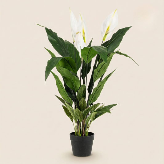 Kunstplant Spathiphyllum (Lepelplant) - H 90 cm