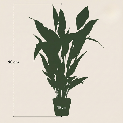 Kunstplant Spathiphyllum (Lepelplant) - H 90 cm