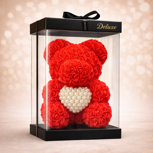 Love Bear Deluxe Rood Met Diamanten Hart