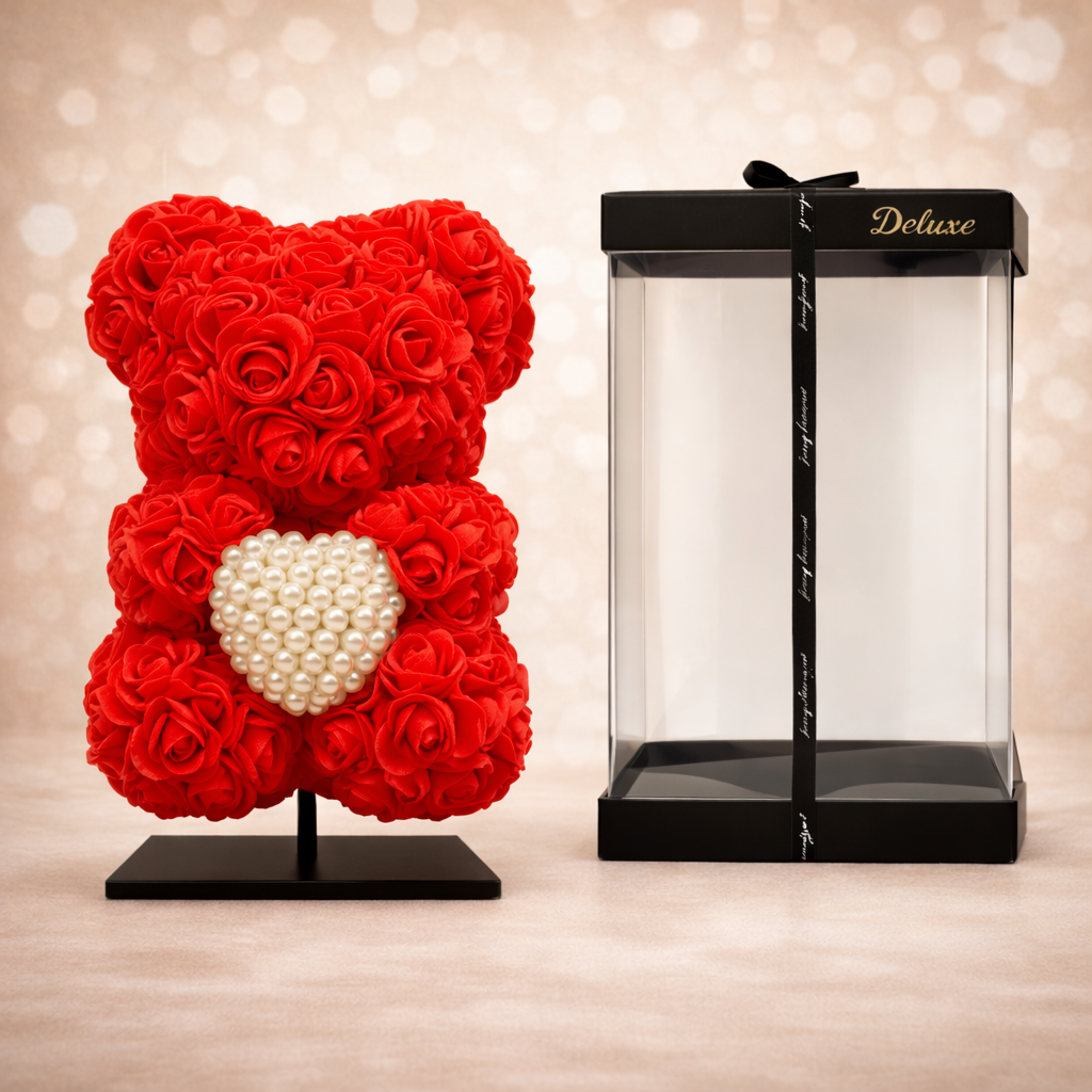 Love Bear Deluxe Rood Met Diamanten Hart