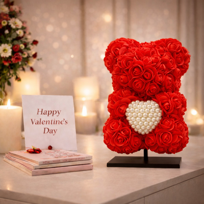 Love Bear Deluxe Rood Met Diamanten Hart