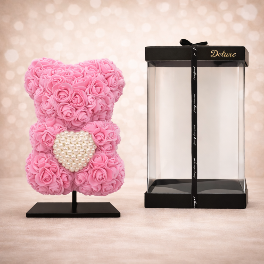 Love Bear Deluxe Roze Met Diamanten Hart