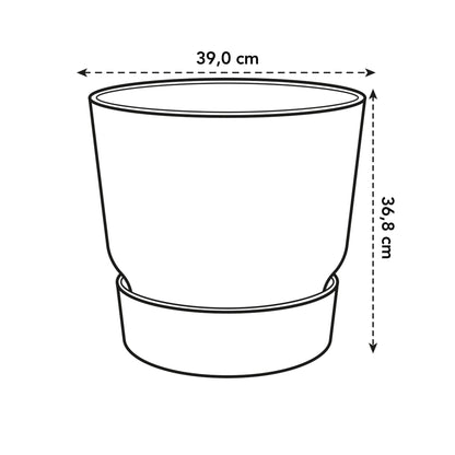 Pot elho Greenville Round bruin - D39 x H37