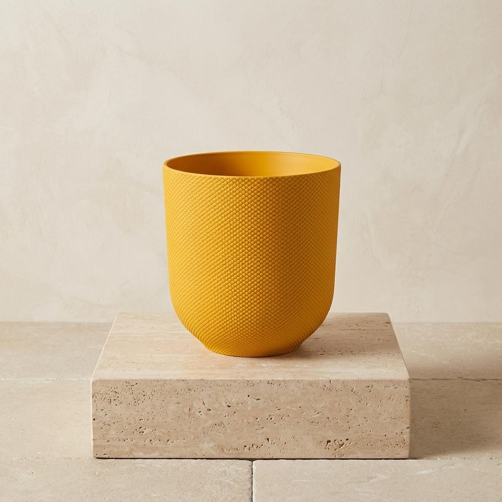 Pot Elho Jazz Round Amber Geel - D 19 cm